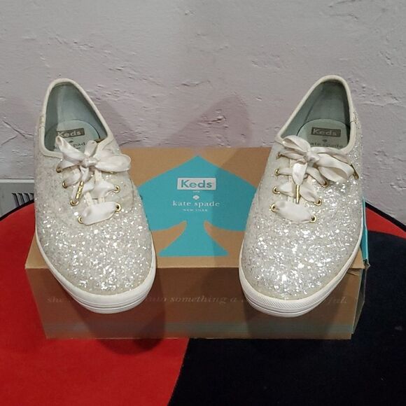 Kate Spade x Keds Sparkle Sneakers Size 8 - Picture 1 of 13